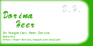 dorina heer business card